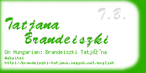 tatjana brandeiszki business card